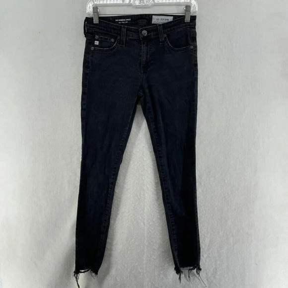 Adriano Goldschmied Jeans Women's Sz 28 Black Legging Super Skinny Ankle Stretch - Picture 1 of 10